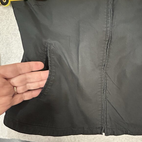 VTG GAP Jacket M Black Zip Classic Stretch Cotton Y2K 90s Style 2001 Lined - Picture 8 of 11